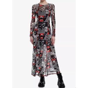 Hot Topic Emily The Strange Mesh Maxi Dress
